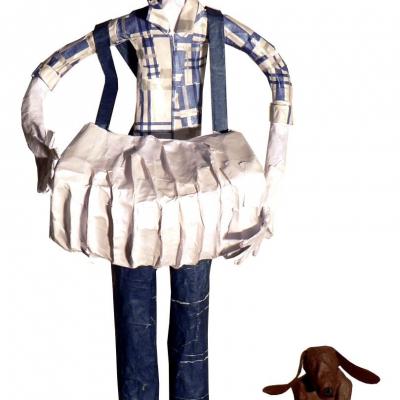Accordeoniste et son cabot