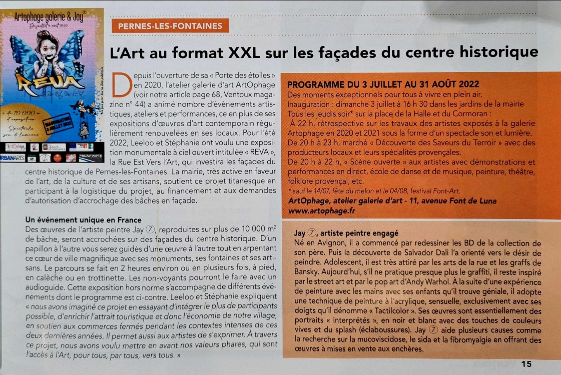 Article ventoux magazine ete 2022 0