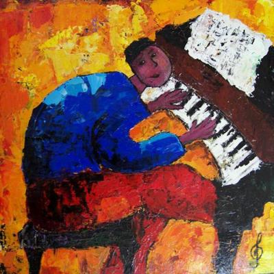 Le pianiste 60x60