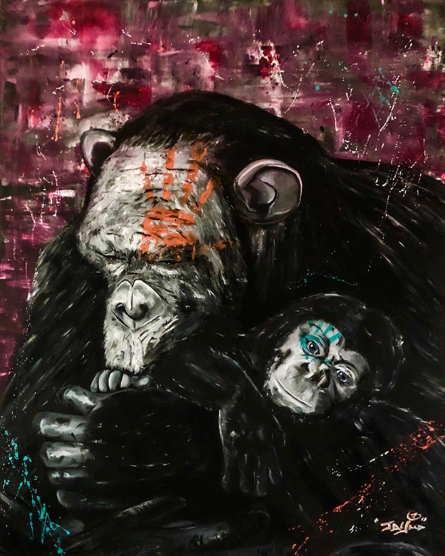 Monkey 160x130 cm