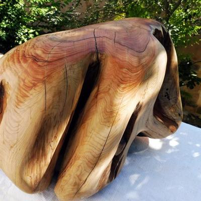 N 24 elephant 40 x 35 sculpture en bois de cade