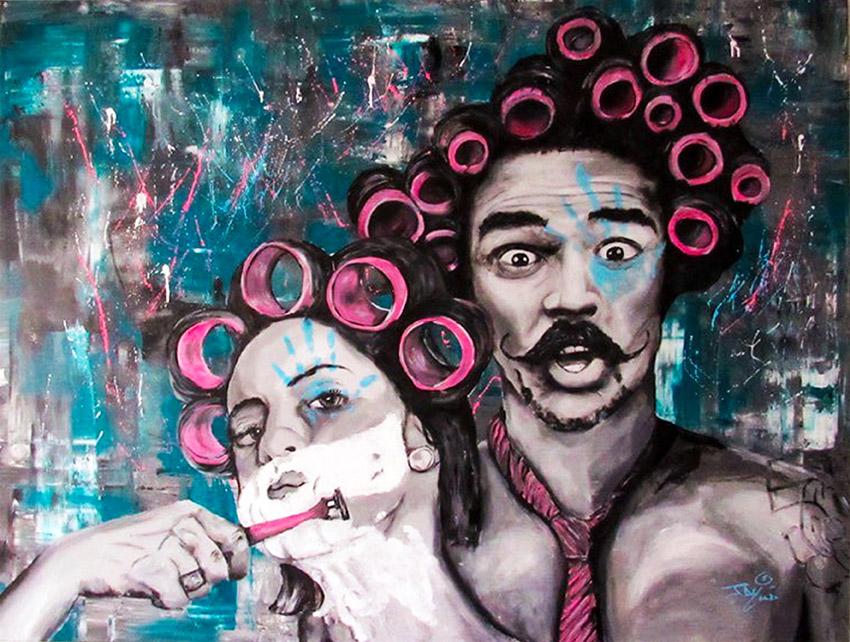 Un gars une fille 120x160 cm